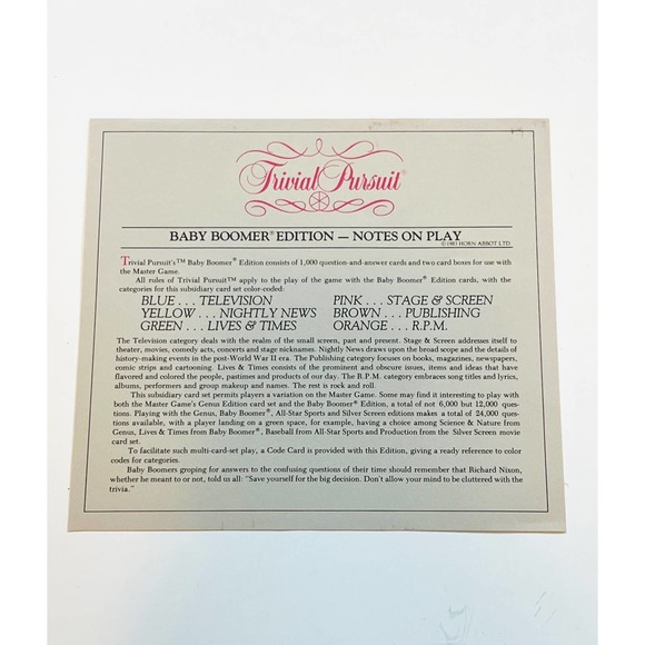 Vintage Trivial Pursuit - Baby Boomer Edition | Nostalgic Fun for Boomers - Picture 4 of 12